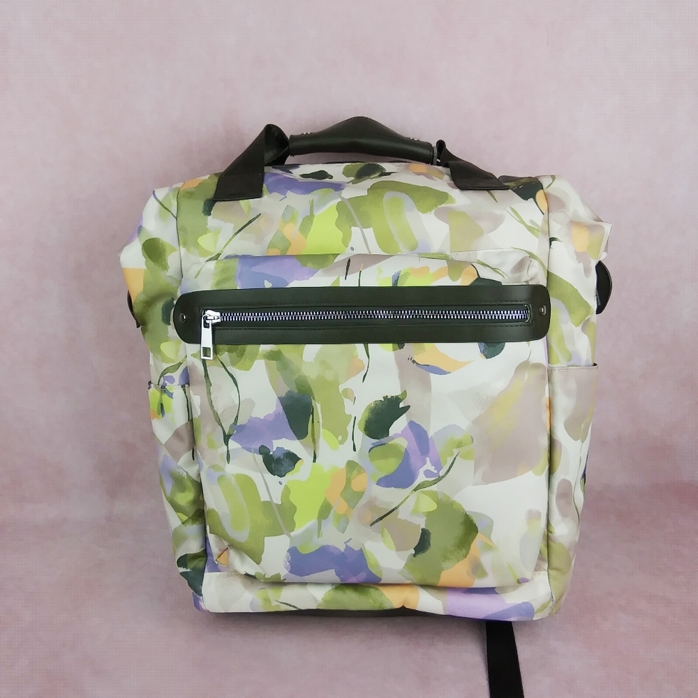 📦 Sale - a new day - Floral Print Zip Closure Square Backpack
